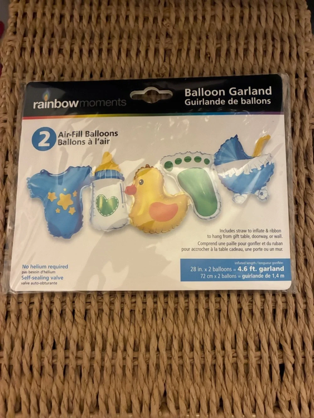 Blue Baby Shower Balloon Garland